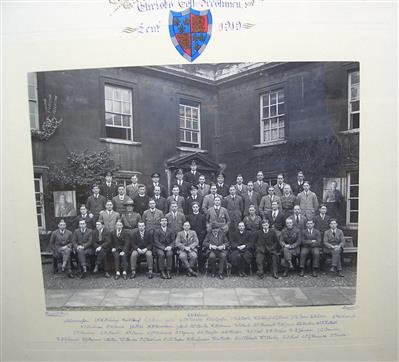 cc00113 Freshers 1919.jpg; cc00113; Christ's College Freshmen 1919; Photograph